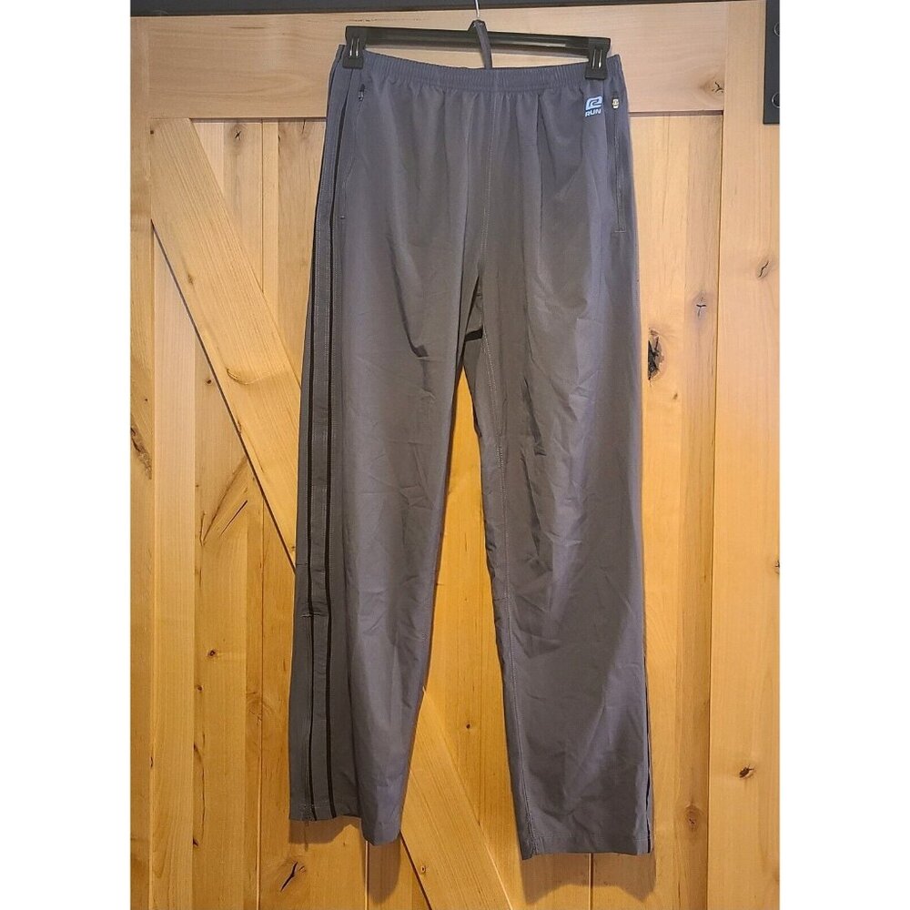 Road Runner Sports Womens Sz L Pants Gray Zip Ankle Drawstring Activewear